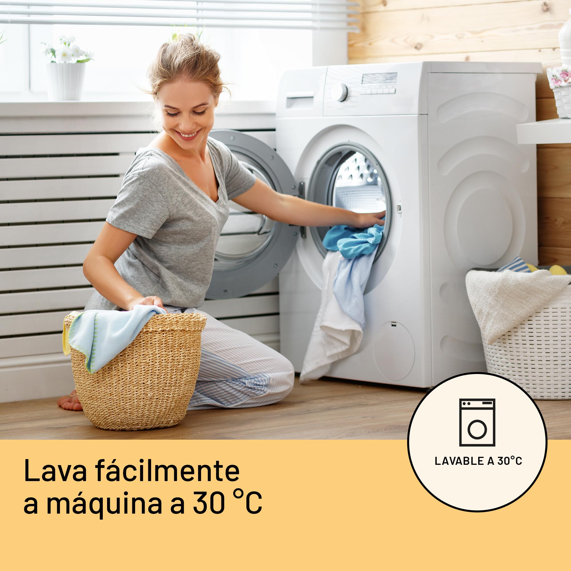 Cubrecolchón Térmico Individual Daga Intellisense 195×90 cm, antialérgico OEKO-TEX, esquinas elásticas, 6 niveles de temperatura, temporizador 1/3/9 h, Electro Block, lavable 30°C, mando extraíble