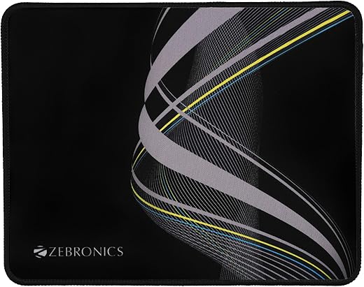 ZEBRONICS MSP-X2 Mouse Pad, Smooth Micro Fiber Cloth with Stitched Edges, 260 x 210 x 2 mm, Anti Slip Rubber Base, for Gaming, Home and Office |…