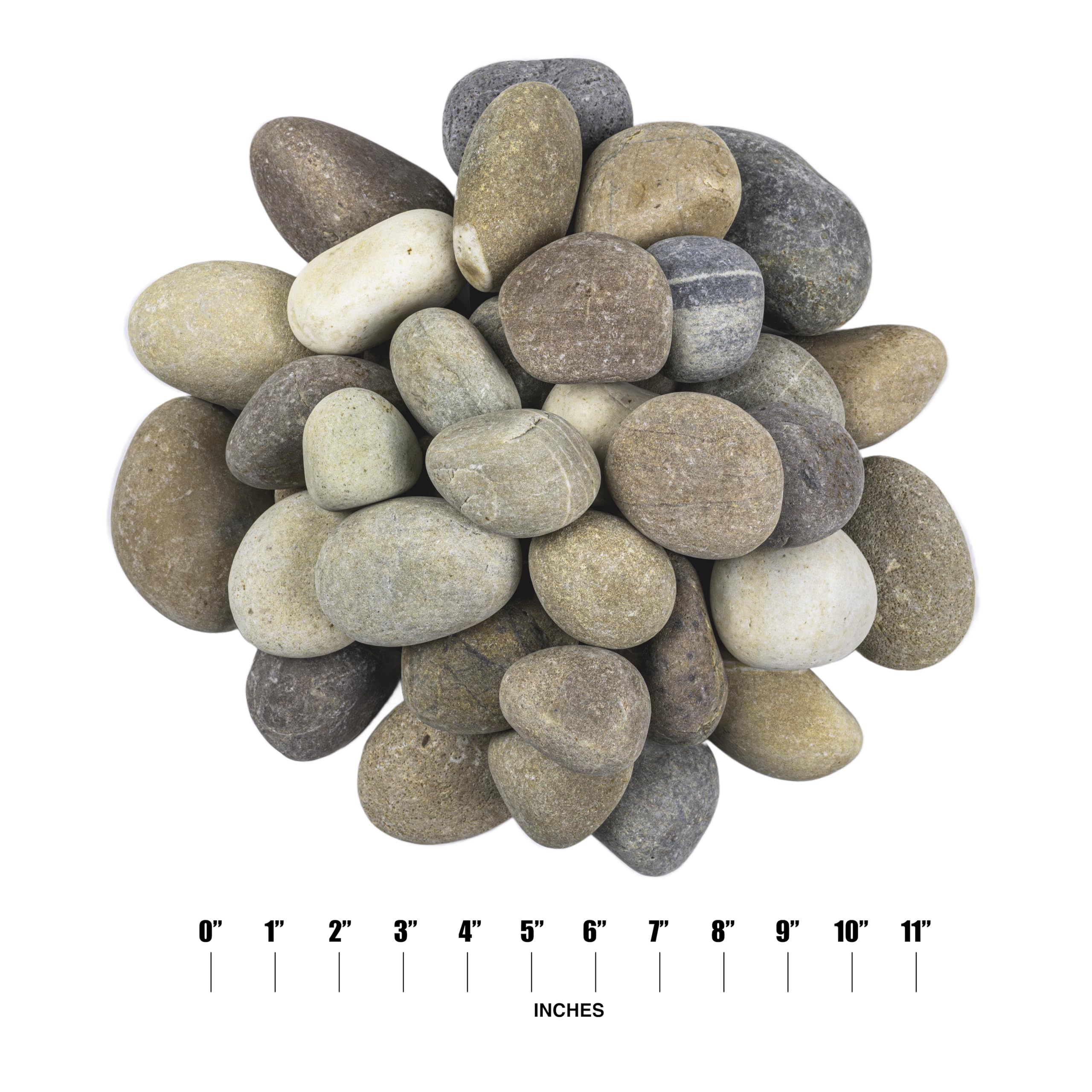 M S International AMZ-LSC-0014 Kamyki dekoracyjne, 0,5 cm - 1,3 cm/torba, wielokolorowe