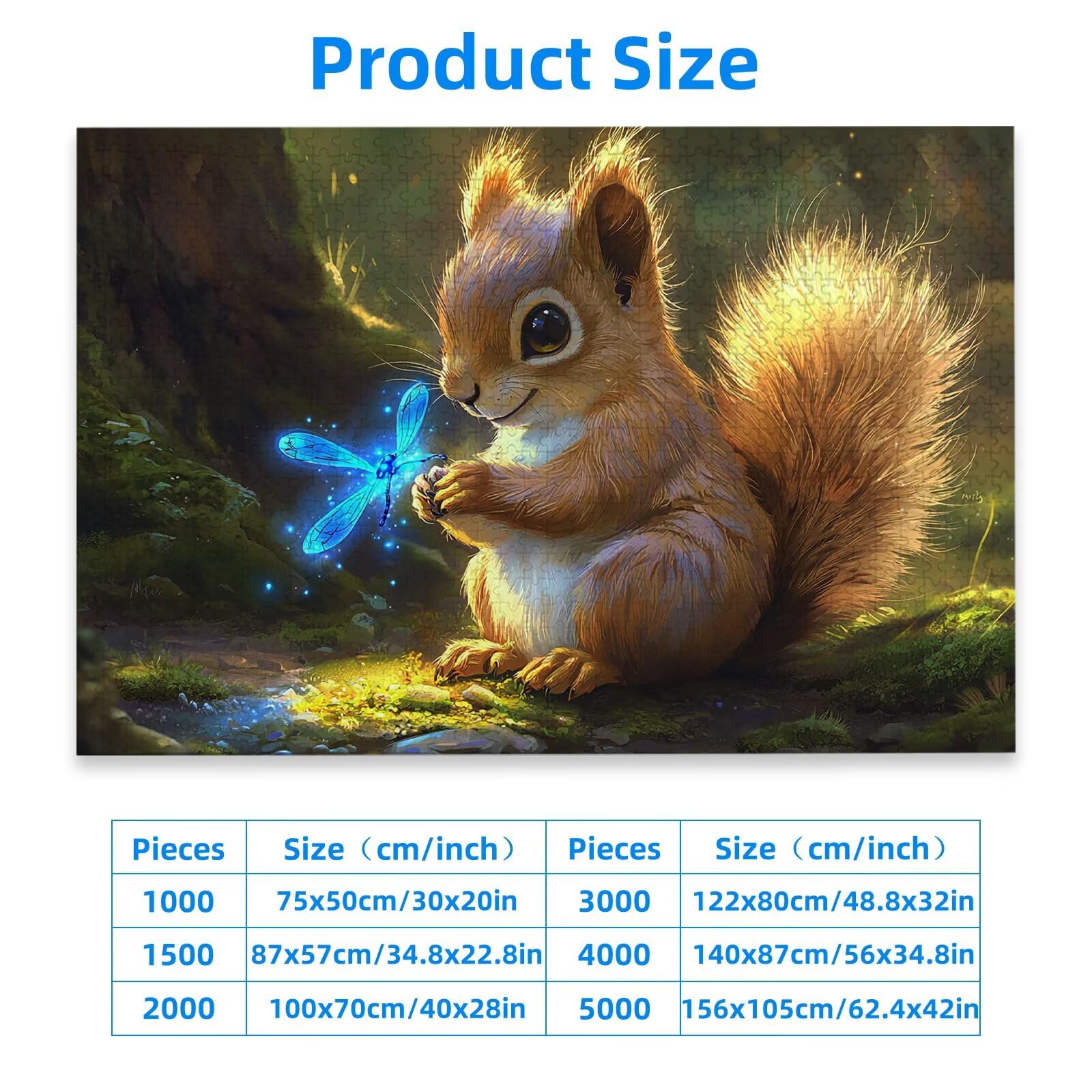Puzzle 1500 Piezas, Puzzle Ardilla con Caja para Adultos, DIY Animal Rompecabezas Madera para Adultos, 1500 Piezas Rompecabezas Desafiante, para Decoracion Hogar, Regalo Mujer, Regalo Hombres, -1634