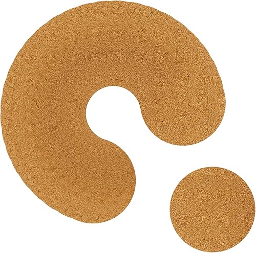 WDONAY Posavasos hexagonales de corcho de 3.94 pulgadas con fuertes tapetes autoadhesivos de corcho para bebidas de madera, hojas de respaldo