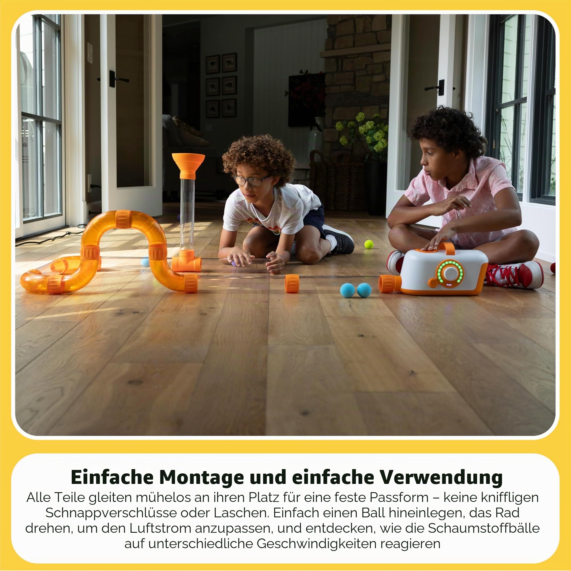 Fat Brain Air Toobz | Luftbetriebenes Ball- und Röhren-Physikspielzeug | Wissenschaftsexperimente für Kinder | Kreatives STEM Spielzeug Ab 3 Jahren