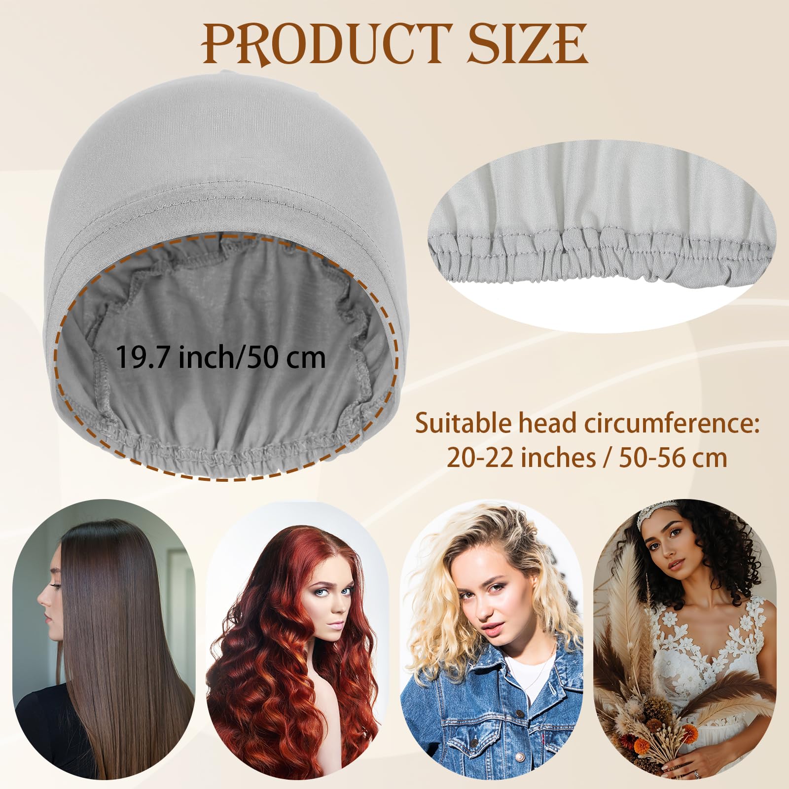 Sibba Chemo Nakrycie głowy dla kobiet, czapka Slouch Beanie, miękka, cienka czapka do spania, turban, nakrycie głowy w przypadku wypadania włosów i łysienia, na wszystkie pory roku