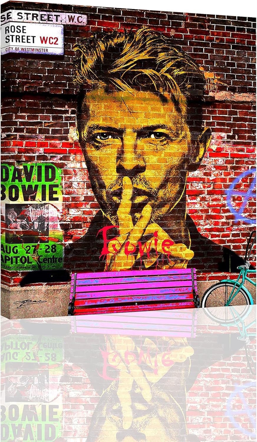 Amazon.com: David Bowie Graffiti - CANVAS OR PRINT WALL ART