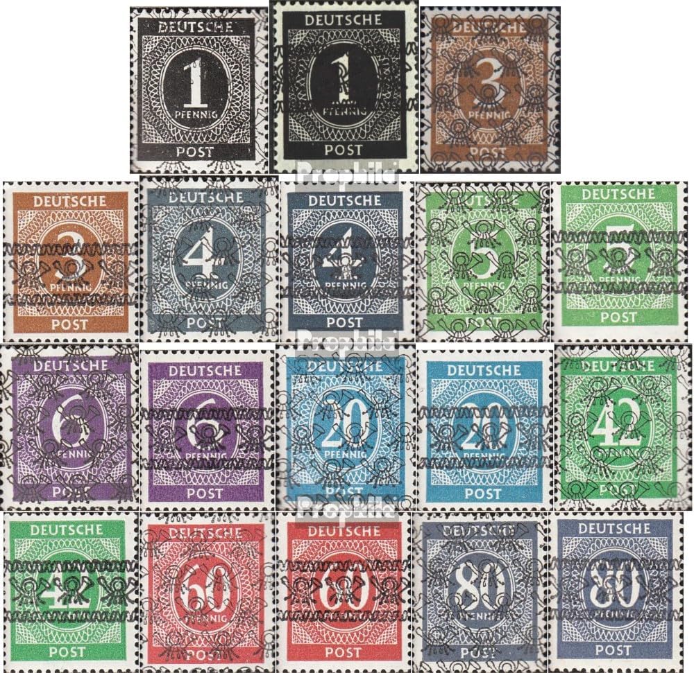 Bizonal (Allied Cast) I/I - IX/I, I/II - IX/II (Complete.Issue.) Tested with Attest unmounted Mint/Never hinged ** MNH 1948 Spirula (Stamps for Collectors)