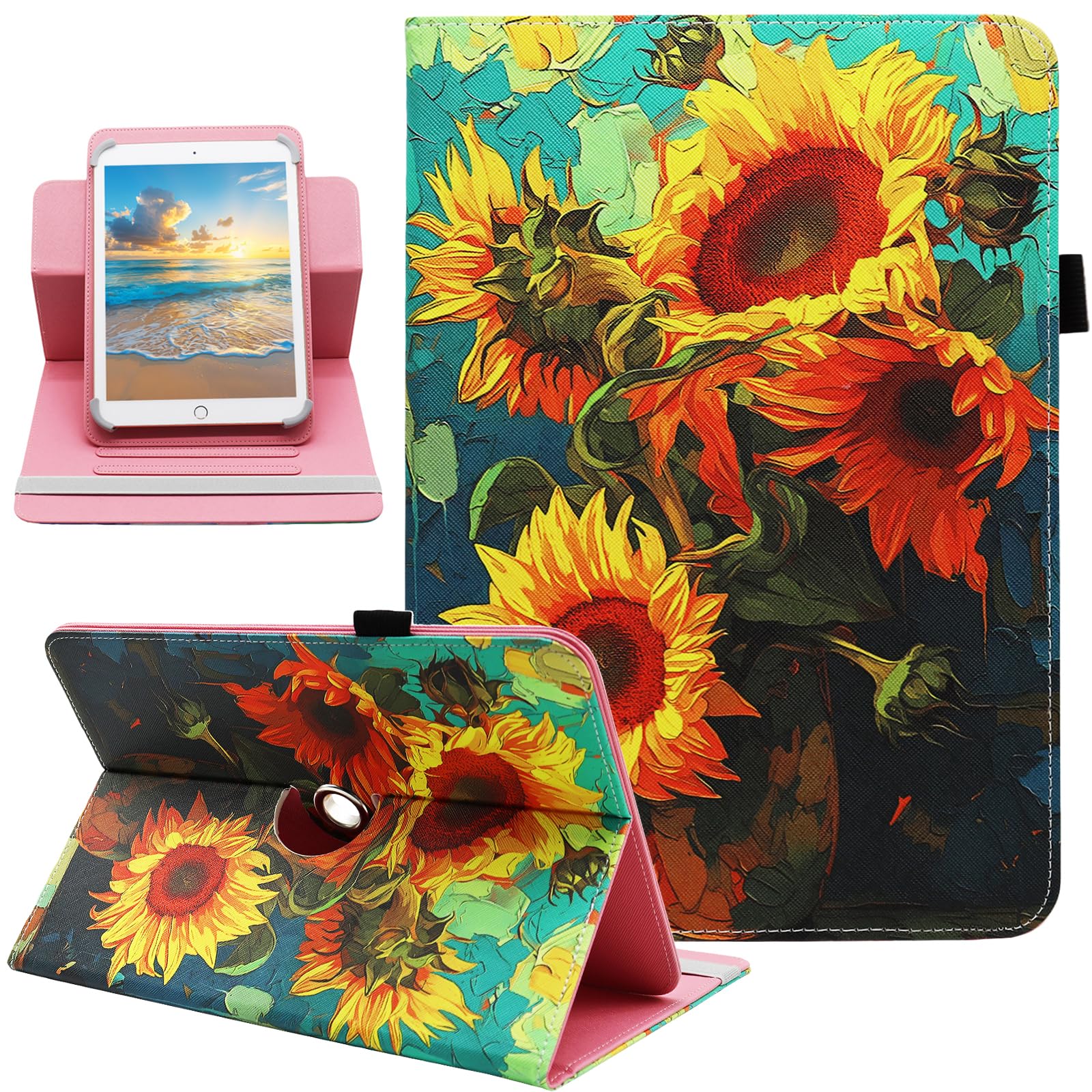 Photo 1 of Universal 10 10.1 Inch Android Tablet Case, Dluggs 360 Degree Rotating Multi-Angle Viewing Stand Universal Case Cover for 10 10.1 and All 9.5-10.5 Inch Tablet, ArtLPNPMGP9974191