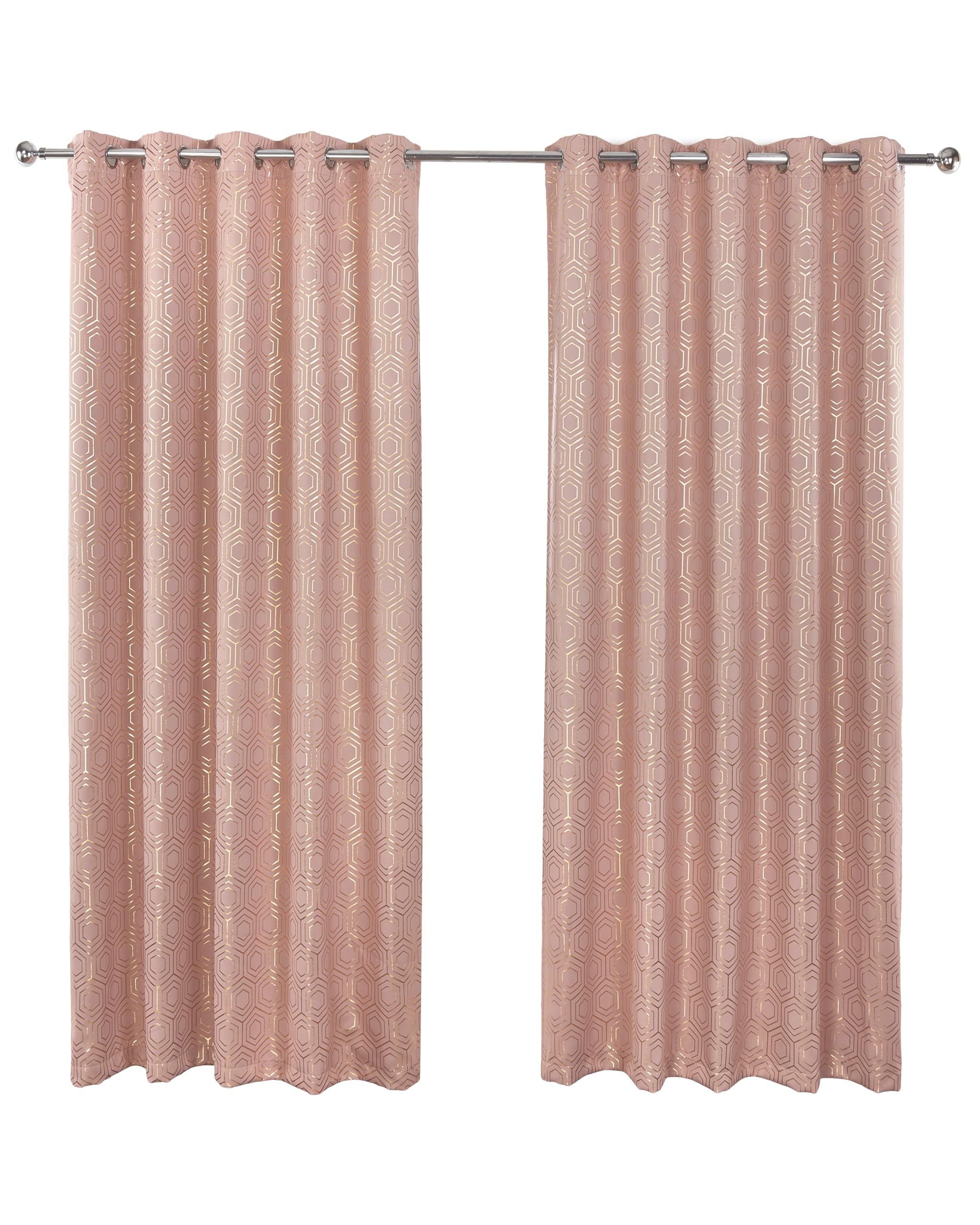 Emma Barclay  Pink Thermal Blackout Curtains Geo Eyelet Hartford, Sports Direct