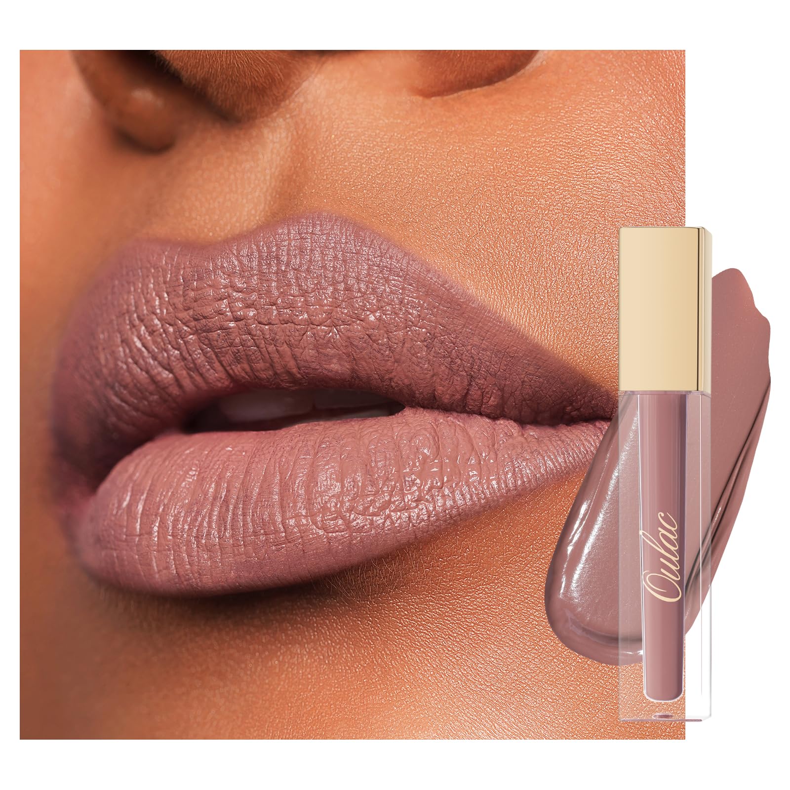 Oulac Matte Liquid Dark Red Lipstick for Women, Long Lasting Lip Stain, Waterproof Highly Pigmented Creamy Formula Lipstick with Vitamin E, Vegan, 4.5ml (M18) — view 49