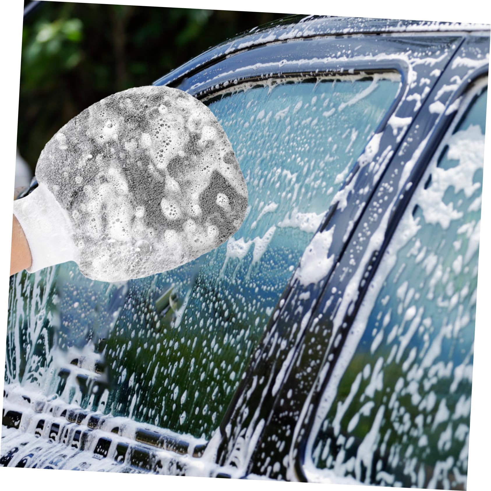 Ciieeo 5 Series Guantes De Lavado De Autos Herramienta De Lavado De Coche Microfibra Limpieza Mittenos De Lavado De Autos Guante para Lavado De Autos Fibra Extrafina Gris 2 Piezas X 5