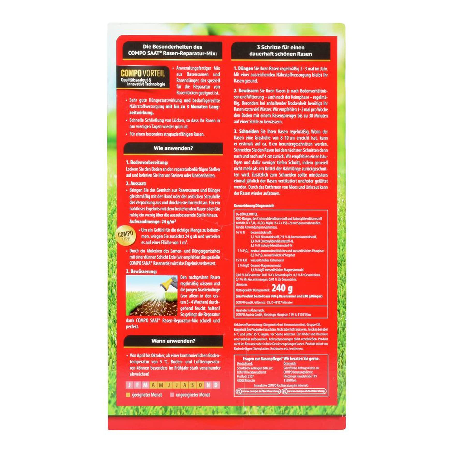 Compo Saat Rasen-Reparatur-Mix 1,2 kg
