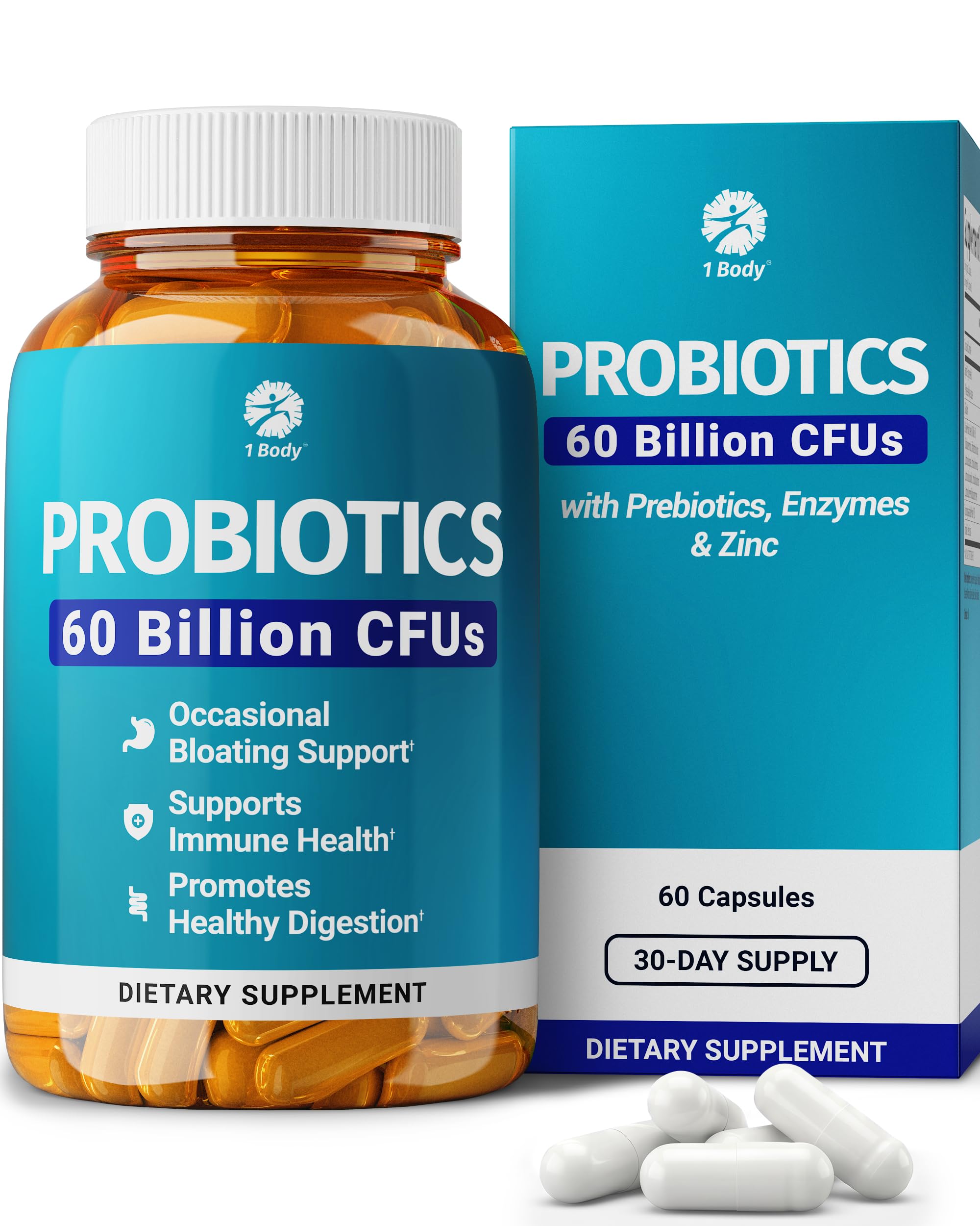 1 Body Probiotic 60 Billion for Men & Women