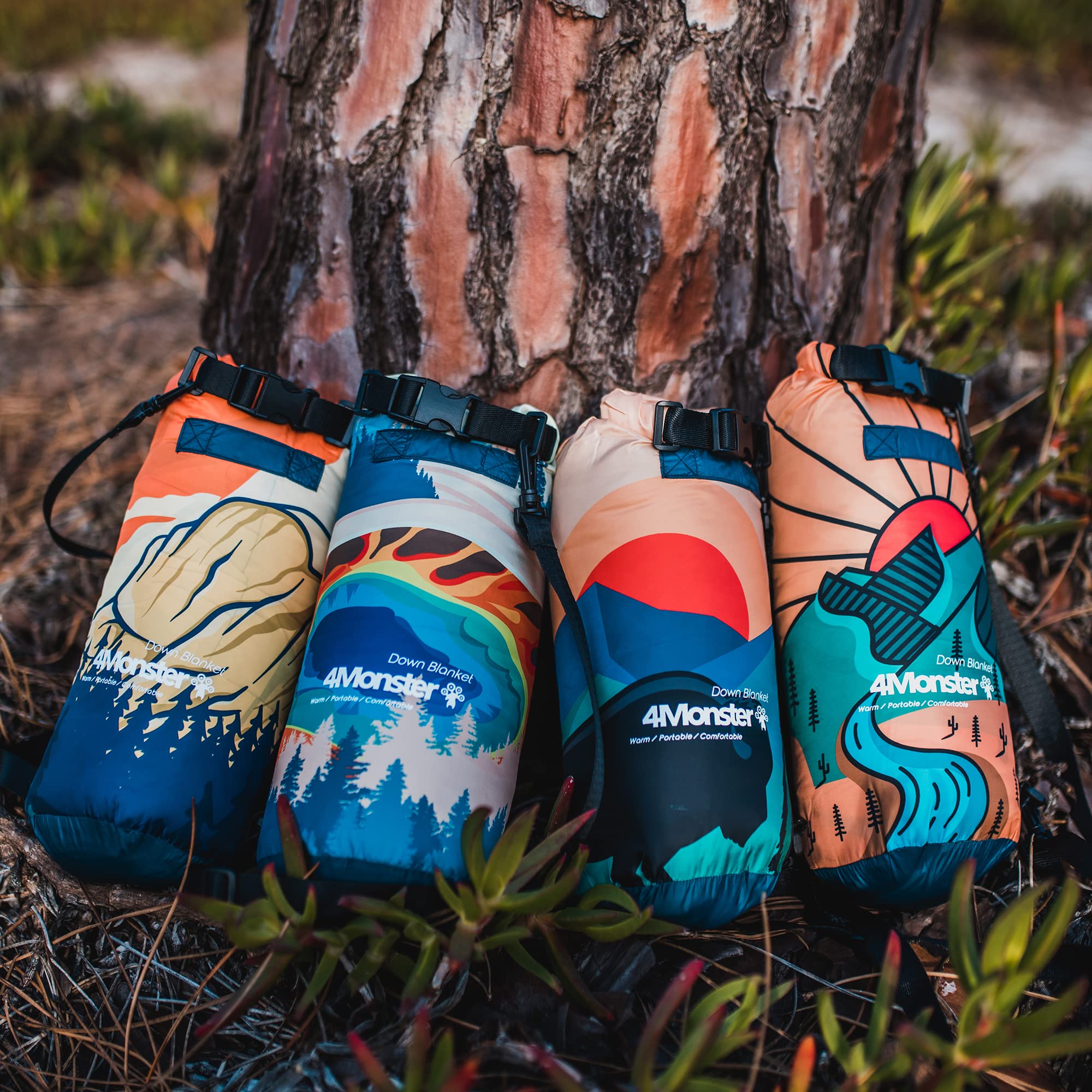 4Monster Outdoor Daunendecke Ultraleicht für Camping, Kompakte Reisedecke Bettdecke Warm Weich für Outdoor Indoor Reise Weihnachten