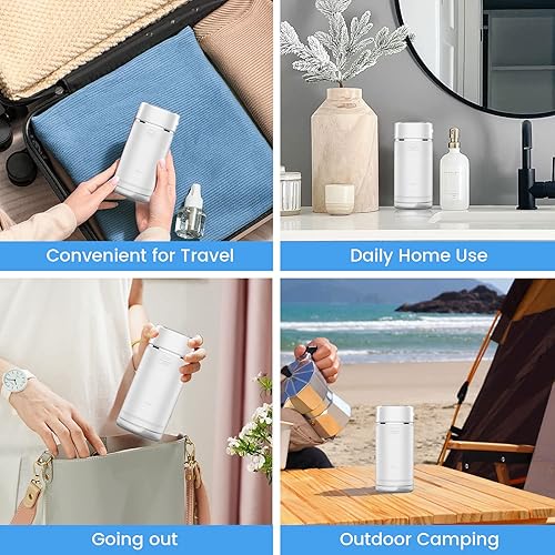 Miniatura 8 de Irrigador dental de agua eléctrico, irrigador dental inalámbrico con 4 modos y puntas de chorro reemplazables, limpiador de dientes portátil