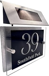 House Numbers Plaques With Solar Light Door Number Plaques For Wall House Number Plates For Outside Door Signs And Plaques Personalised Front Door Numbers