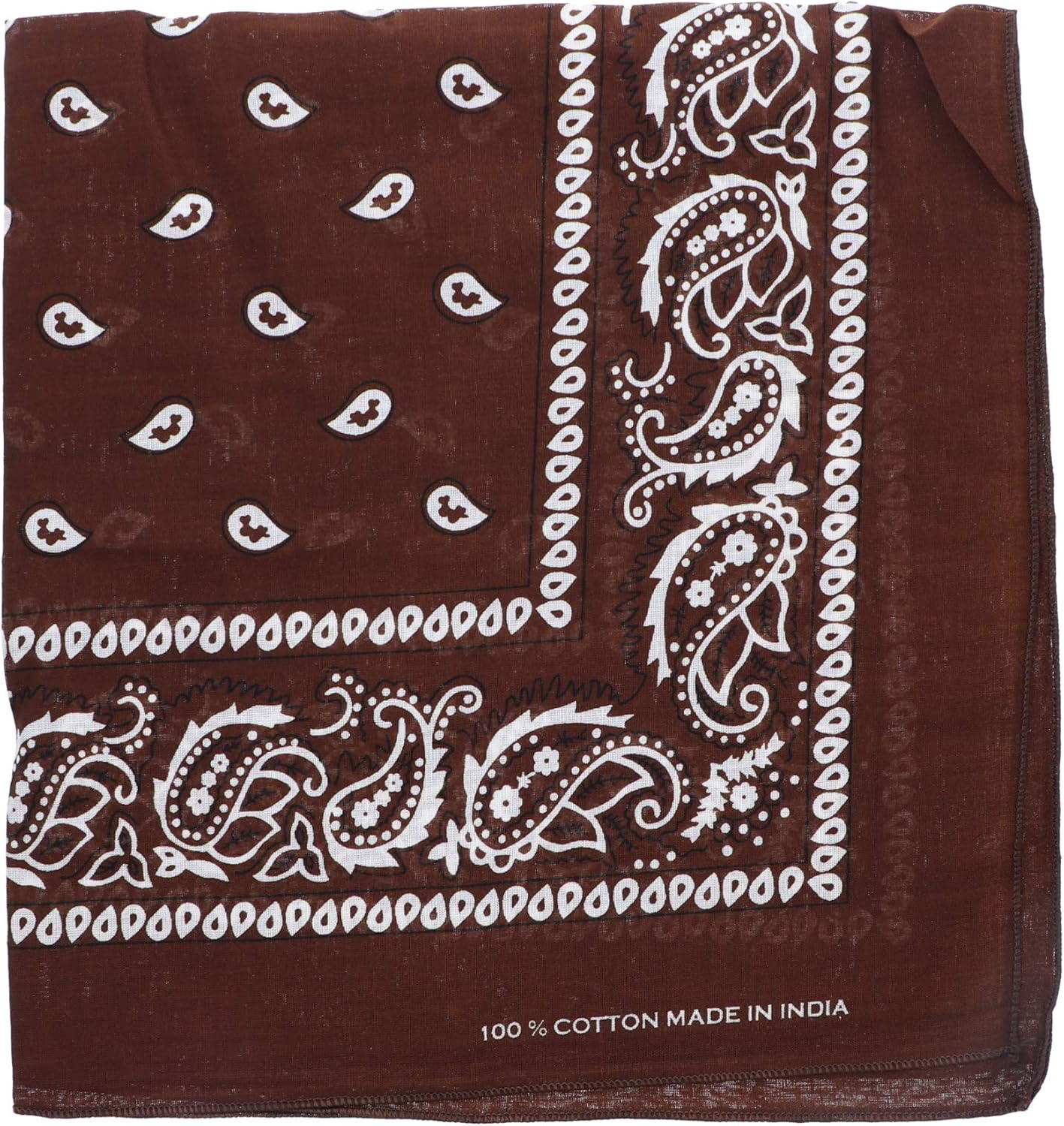 Extra Large Paisley Bandana 27x27 Inch, Brown, XL Amazon.co.uk Clothing