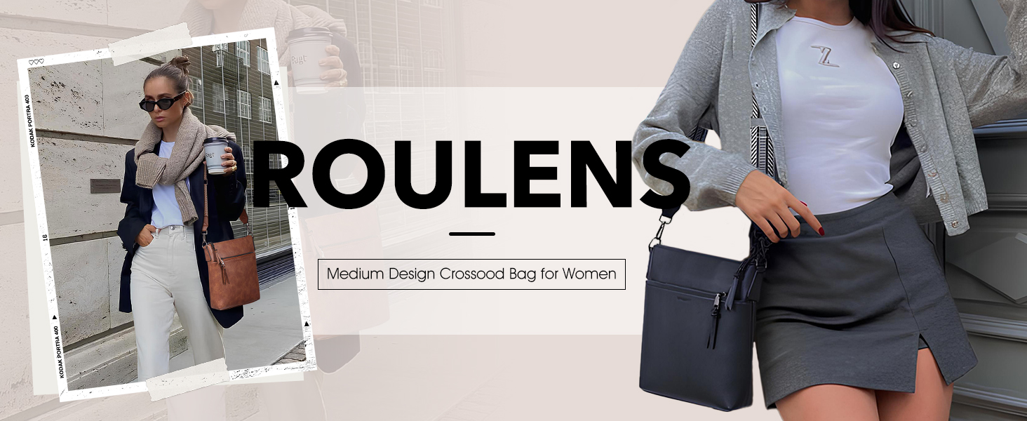 Vegane Leder Umhängetasche Damen – Große Crossbody Bag Mit Verstellbarem Gurt, Mehreren Fächern