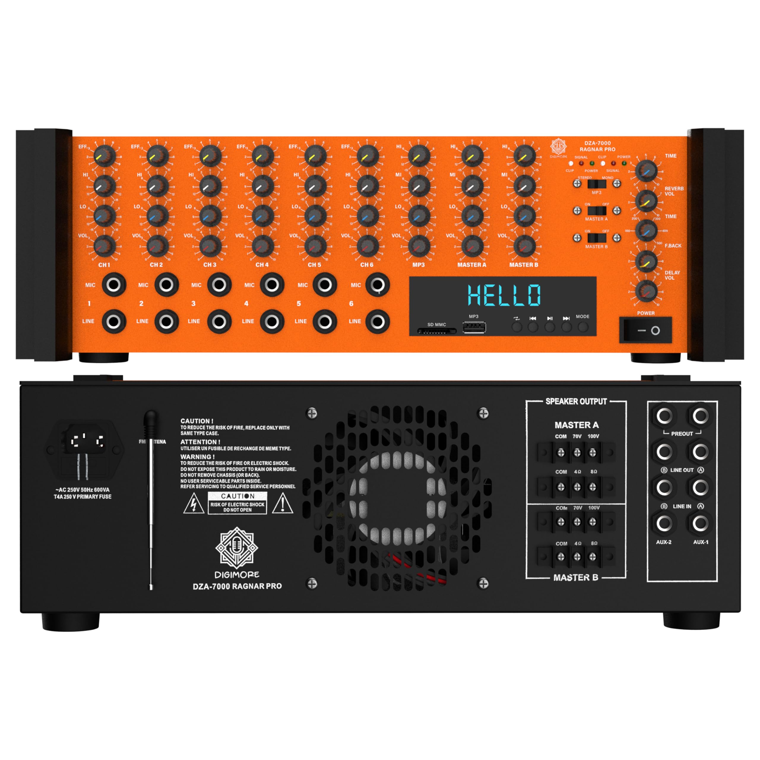 Add Digimore DZA-7000 Ragnar Pro 350W+350W RMS Amplifier - Image 1
