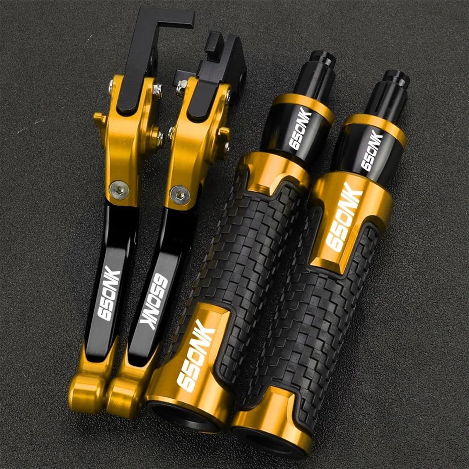 Gquikgw Yellow 1 Replace Motorcycle Adjustable Extendable Folding Brake Clutch Levers Handle Grip Grips Ends For Cfmoto 650Nk 650 Nk 2020-2024