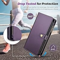 Vista 8 de TwoHead Funda tipo cartera para iPhone 12 Pro Max con tarjetero, funda magnética desmontable para teléfono 12 Pro Max, piel sintética, a prueba