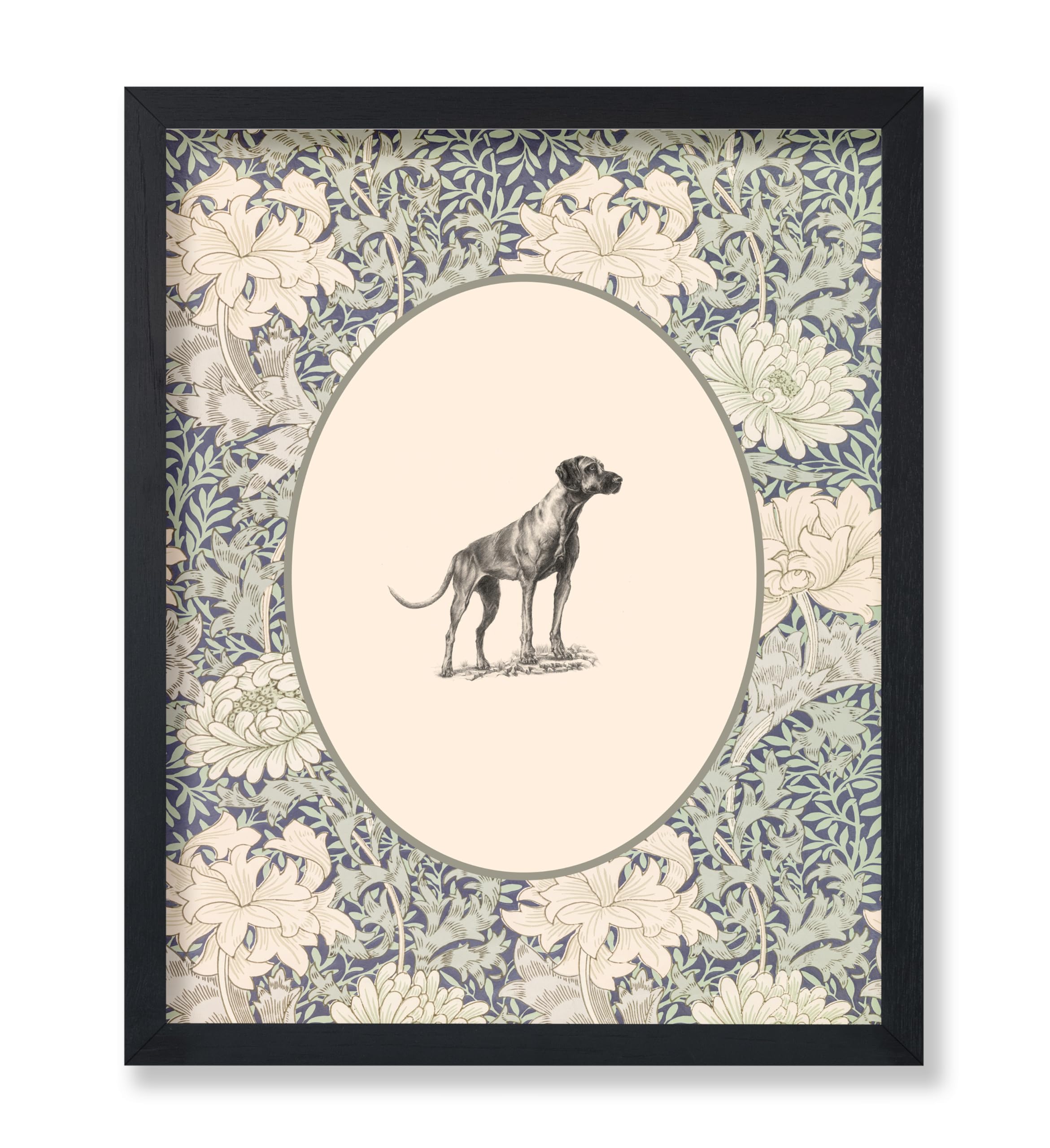 Poster Master Vintage Hungarian Vizsla Print - Retro Dog Poster - Pastel Art - Floral Puppy Wall Design - Chic Boho Art - Aesthetic Kids Room or
