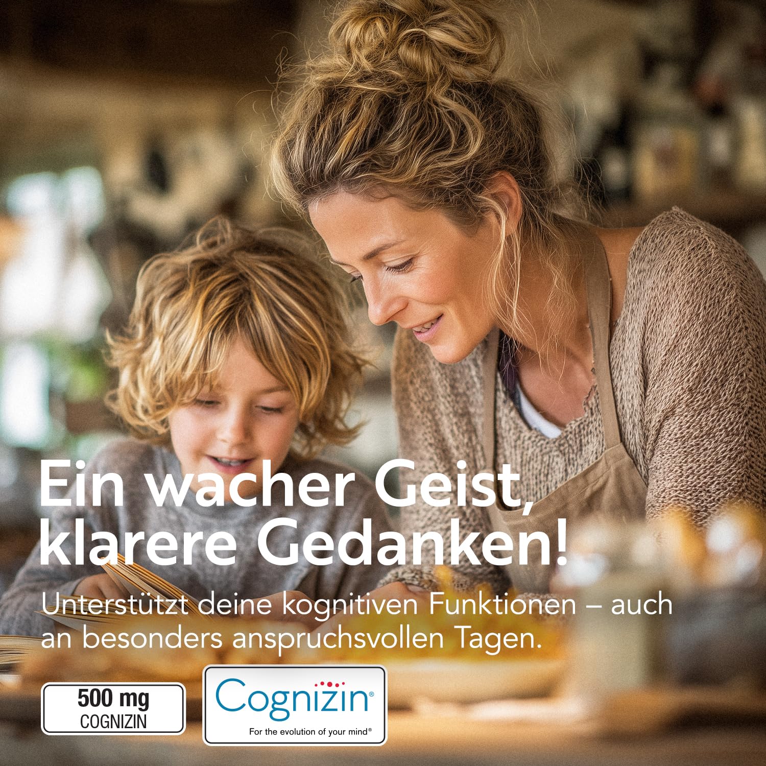 Citicolin Cognizin 500 mg PiùLife CDP Cholin – 60 Kapseln | Nahrungsergänzung für Gedächtnis & Konzentration, Vorstufe von Phosphatidylcholin & Acetylcholin, Gluten- & Laktosefrei