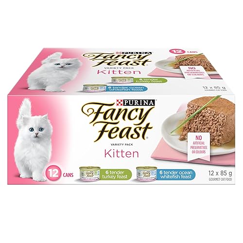 Fancy Feast Wet Kitten Food Variety Pack 2 Flavours - 85 g (12 Pack)