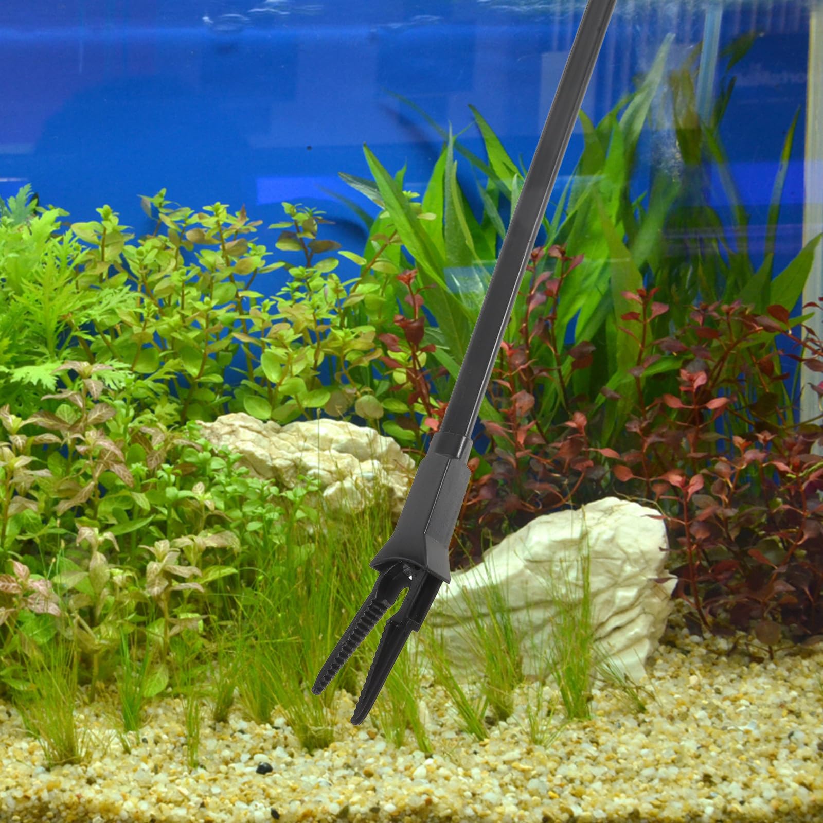 Alasum Pinzas para Plantas Acuáticas 50 Cm, Juego de 2 Unidades, Herramienta de Limpieza para Acuarios, Pinzas Largas Negras para Alimentación y Mantenimiento de Peceras — view 5