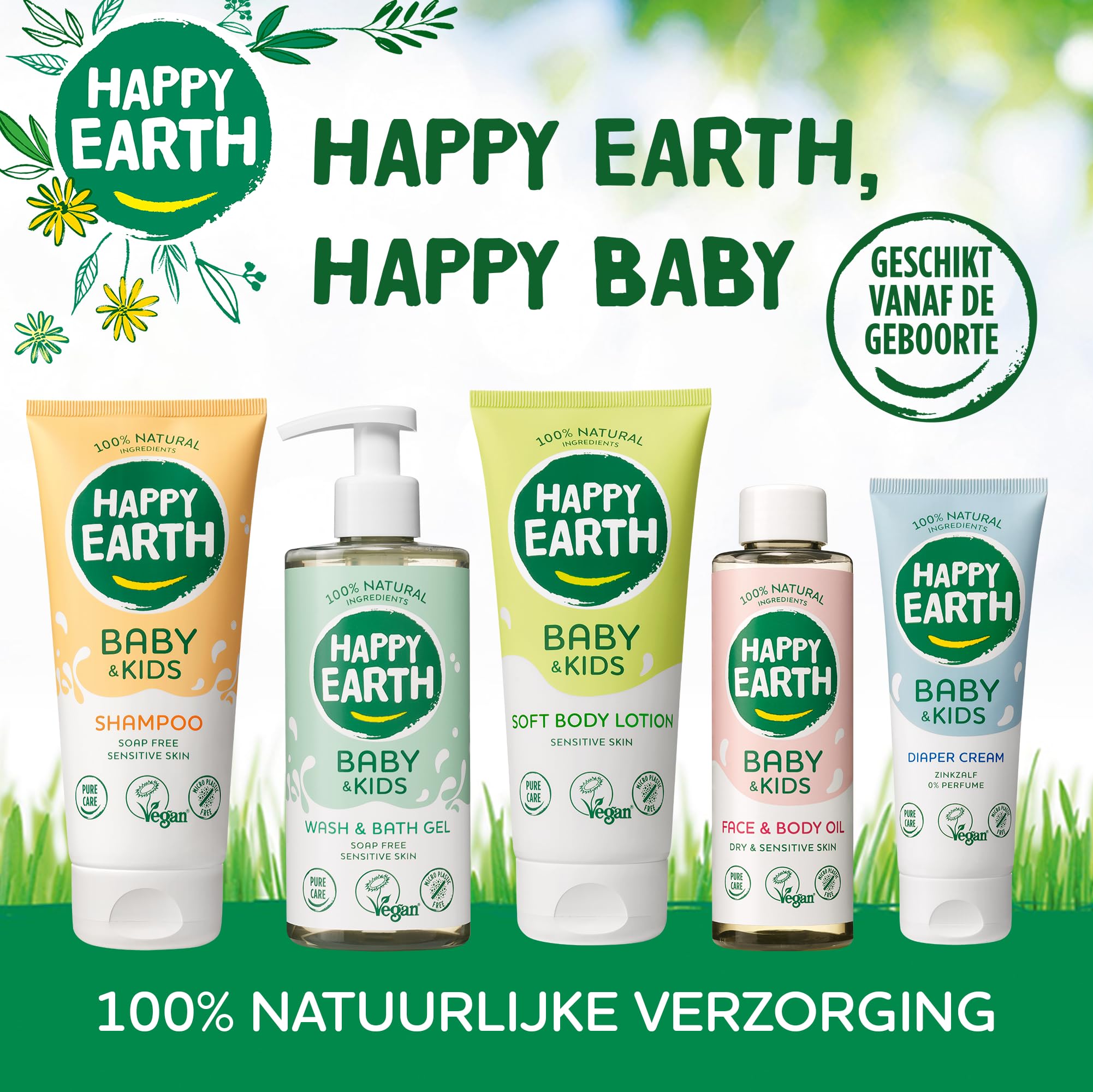Happy Earth 100% naturalny szampon dla niemowląt i dzieci, 200 ml
