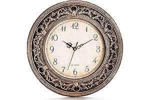 Silent Wall Clock, 13 Inch Vintage Wall Clock