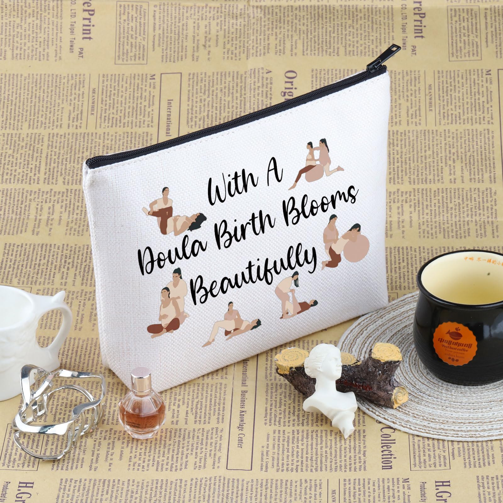 PYOUL Doula Appreciation Thank You Gift with A Doula Birth Blooms Beautifully Makeup Bag (Blooms Beautifully Bag) - Image 3