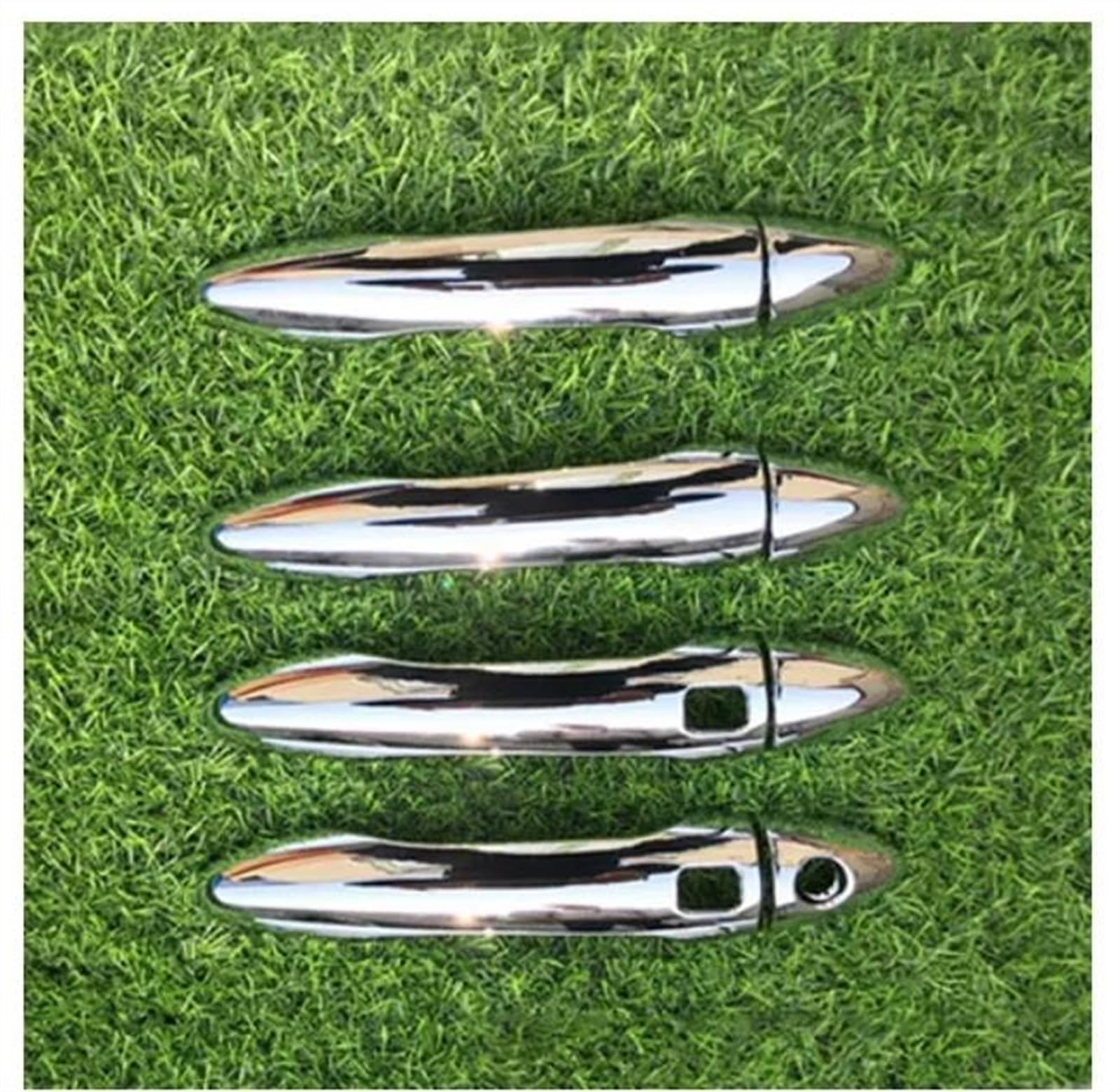 SLIMES Car Door Handle Cover Trim for Kia K3 Scratch Proof Set Chromium Styling Exterior Parts Accessories Protection(Silver 1)