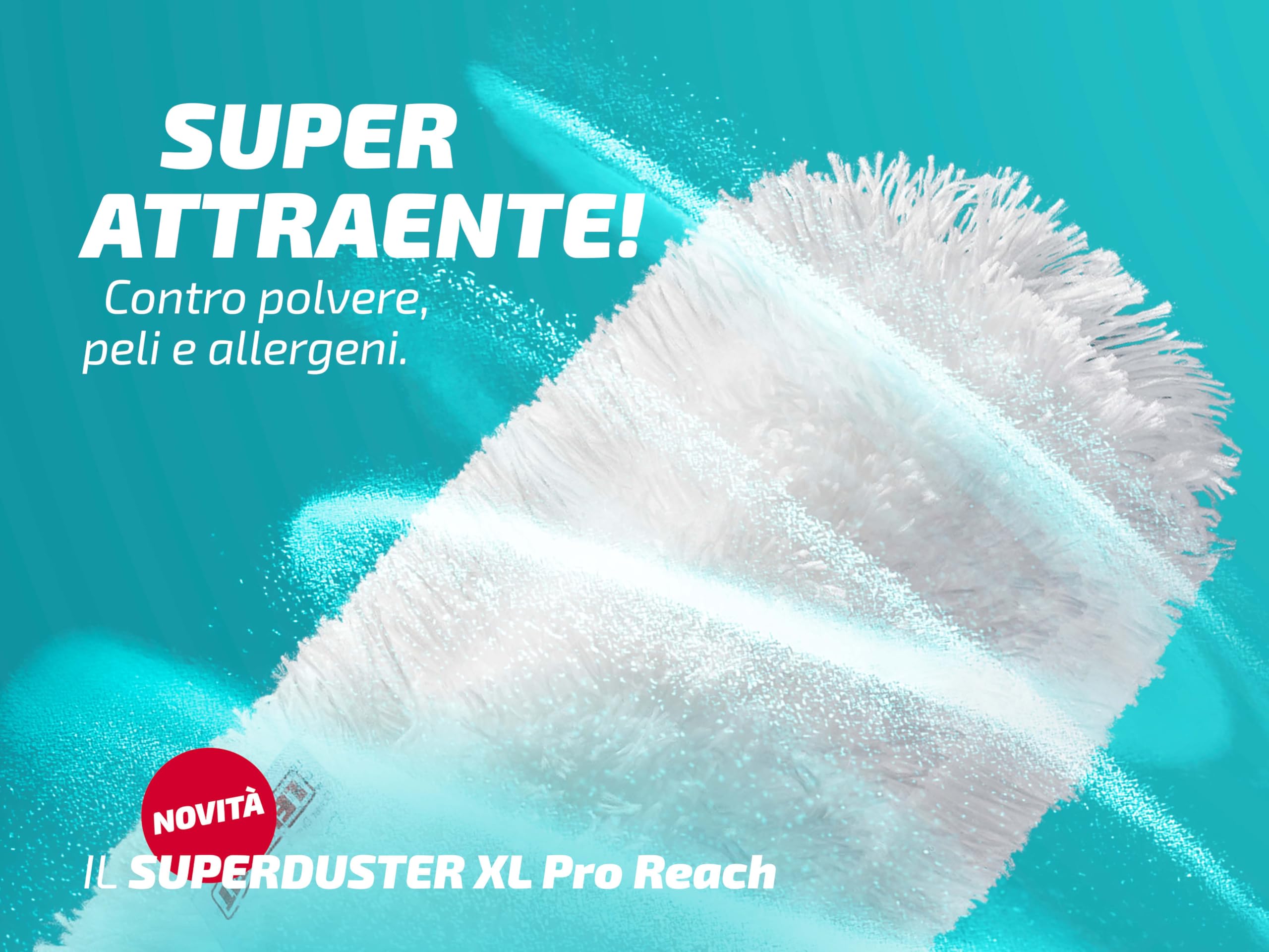 Leifheit SUPERDUSTER XL Pro Reach Set, spolverino lungo estensibile con manico lungo 43 cm, lavabile fino a 50 volte, microfibra, spolverino telescopico, lavabile, non da buttare