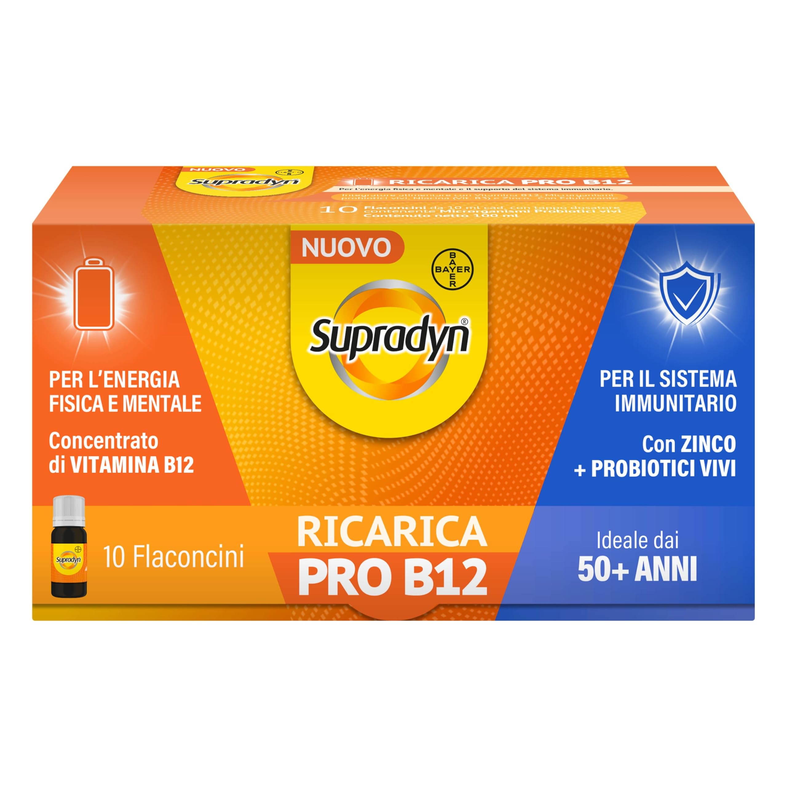 supradyn Ricarica Pro B12 Integratore Vitamina B12 e Zinco 10