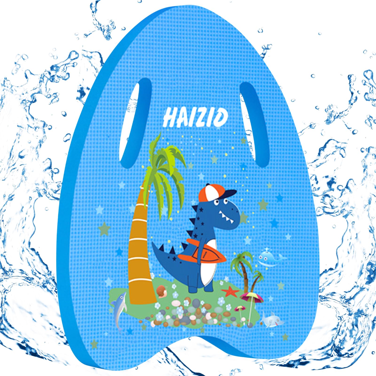 Tabla Natacion Niños a Partir de 3 Años, Tabla de Natación para Niños, Flotador Ligero Seguro, Equipo Auxiliar de Ejercicio en Piscina, Equipo de Entrenamiento con Asas y Patrón de Dibujos Animados