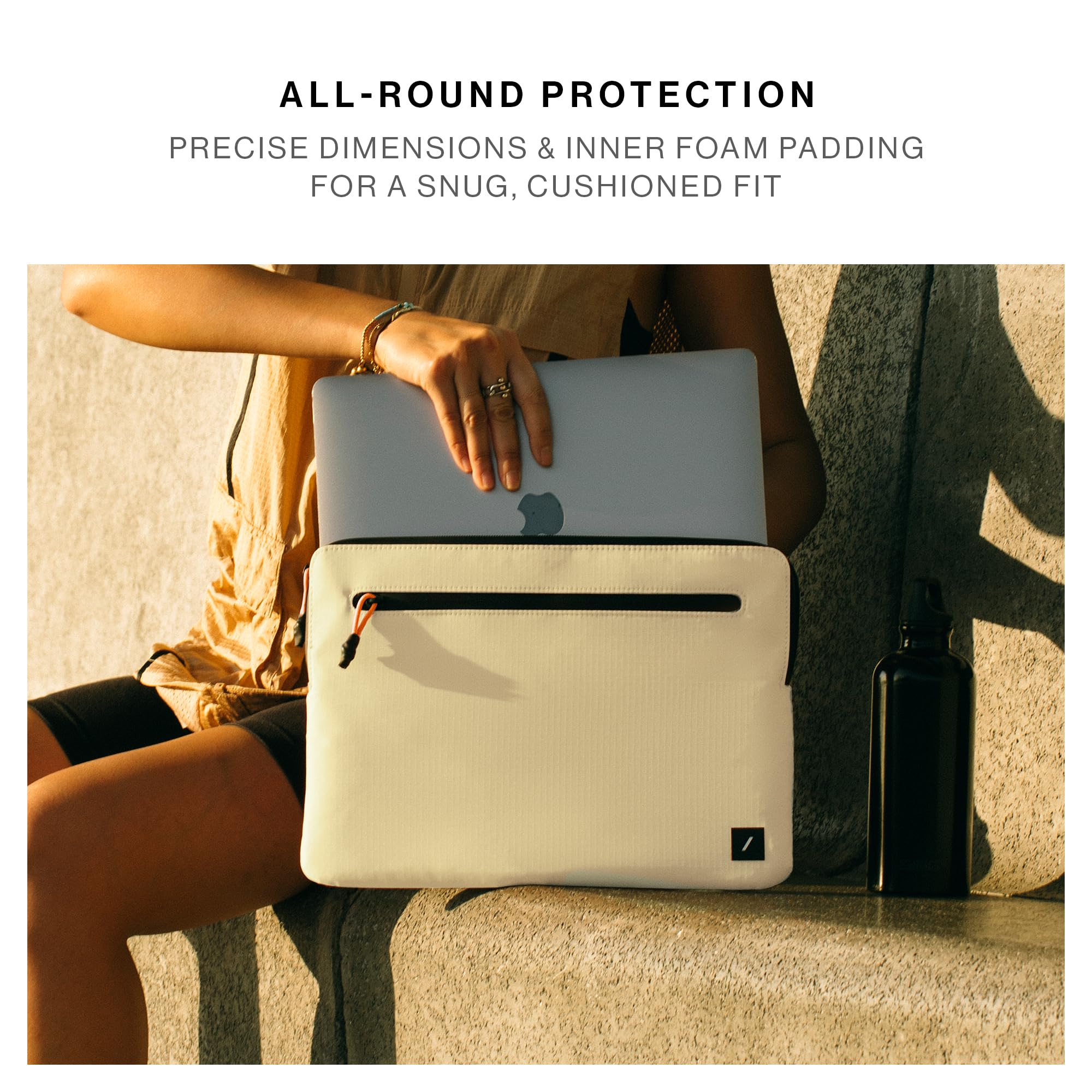 Native Union Funda Ultralight – Resistente, Ligera, sostenible – Hecha de Tejido Ripstop 100% Reciclado – Compatible con MacBook Air 15" (2023 y posteriores) – Verde Pizarra
