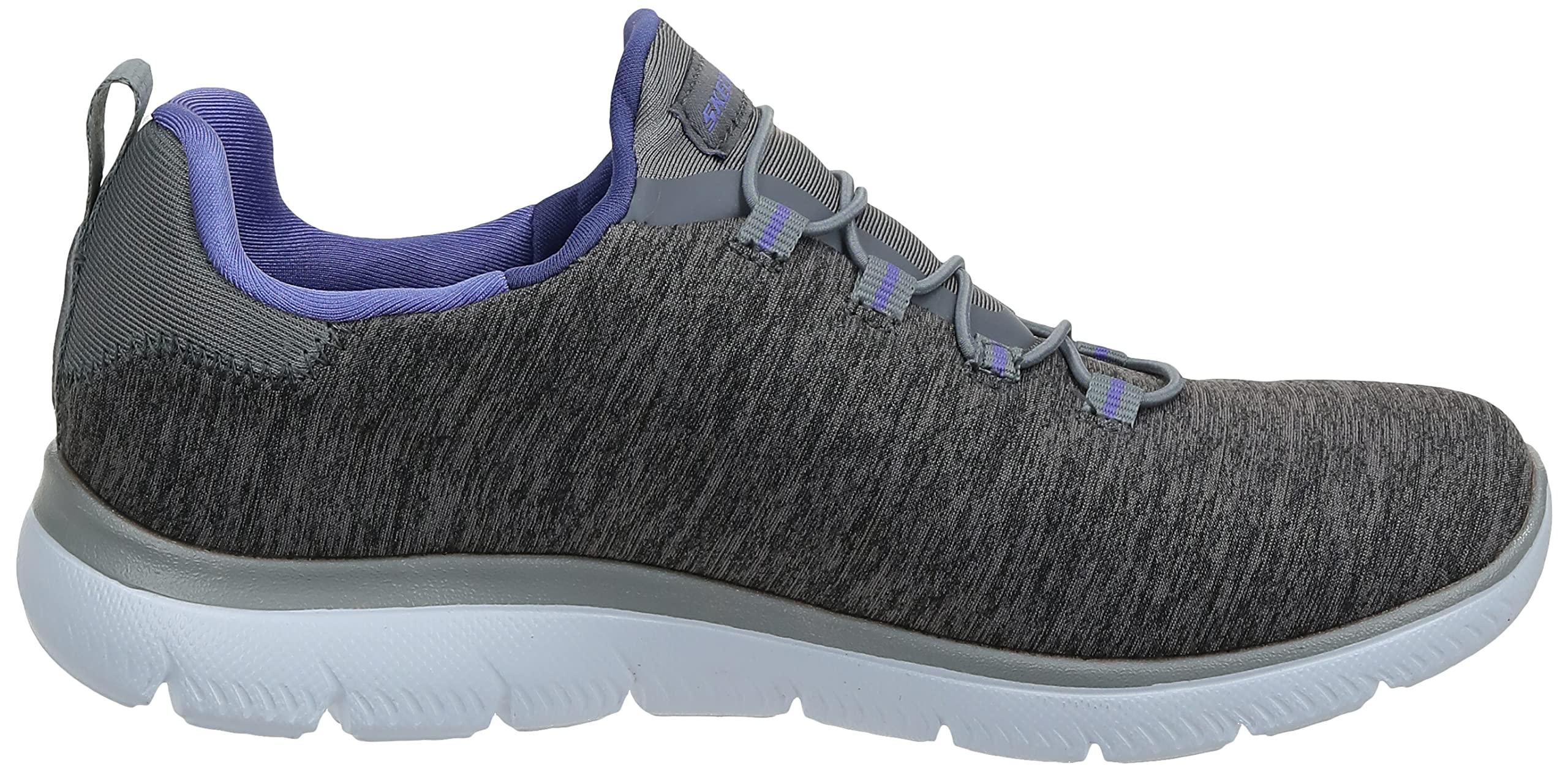 Skechers Women's Summits - Quick Getaway Sneaker: 11 Charcoal/Purple