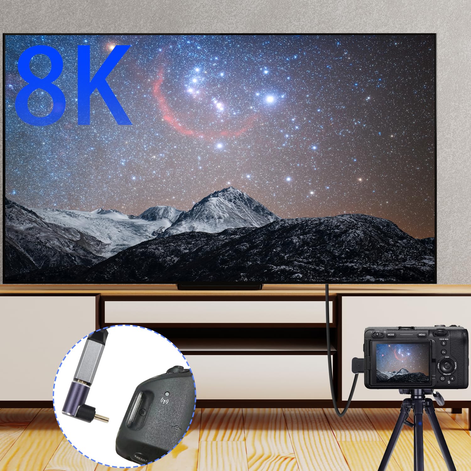 Tuwonwa 4 PCS 8K HDMI hoekstekker, 2X 90 graden & 2X 270 graden, HDMI 2.1 hdmi