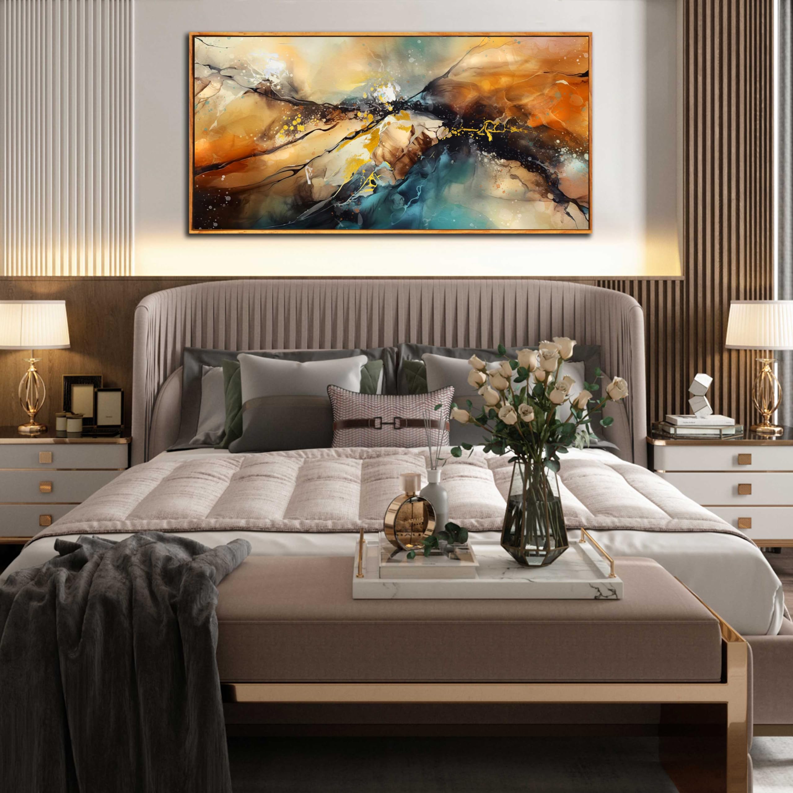 Amazon.com: Abstract Art Wall Decor - Framed Wall Art For Living
