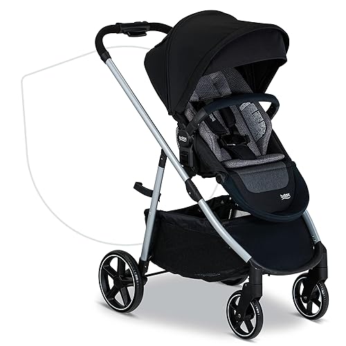Britax Cochecito modular Grove, cochecito ligero con inserto CozyFit y barra de parachoques, 6 formas de conducir, SafeWash, Pindot Onyx