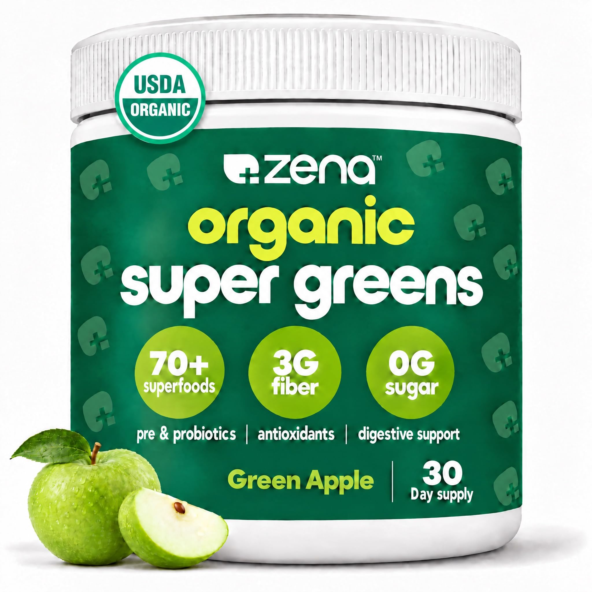 Zena Nutrition Organic Super Greens Powder, Mixed Berry, 30 Packets — Amazon image 6