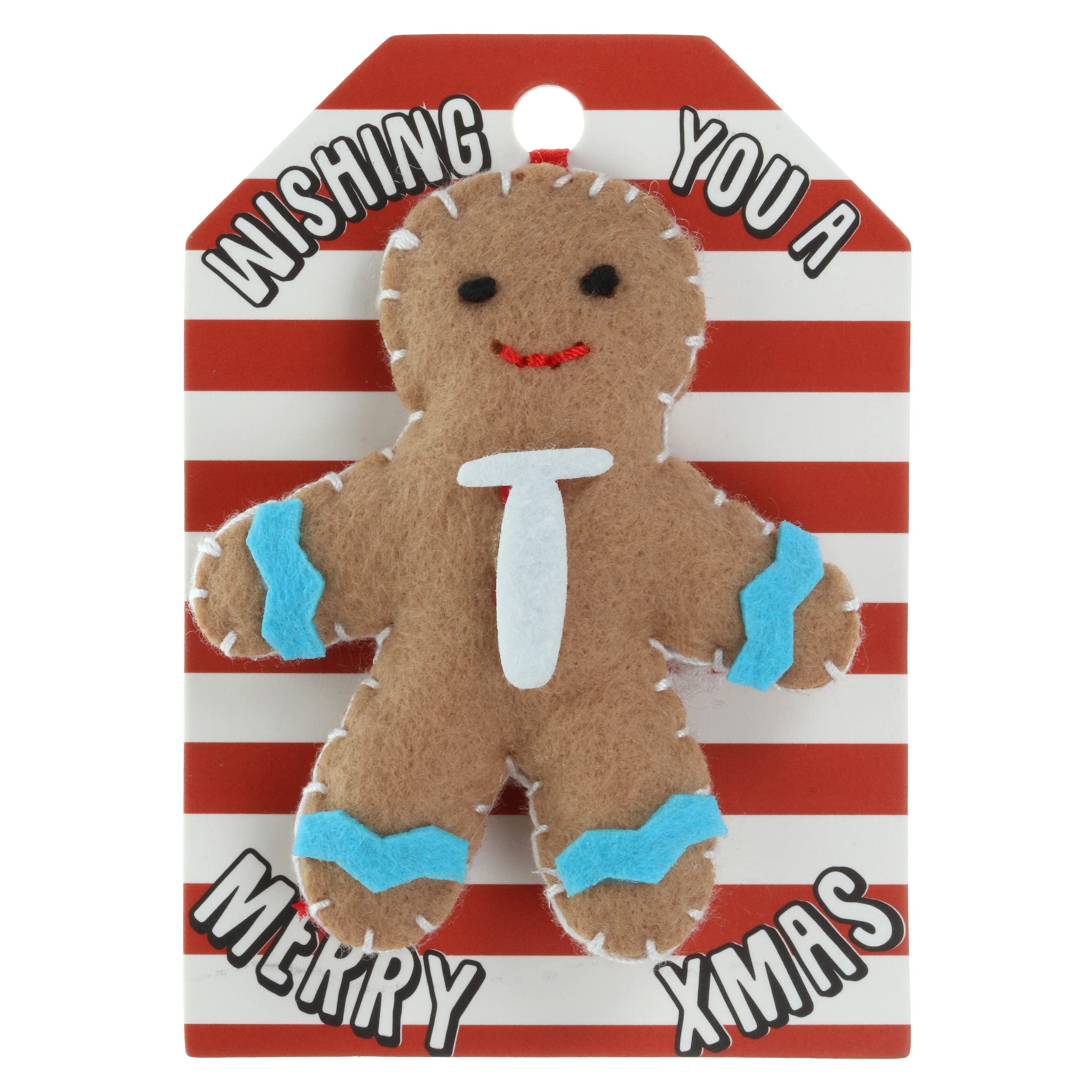 T Letter Gingerbread Man Christmas Tree Bauble Decoration Hanging Gift