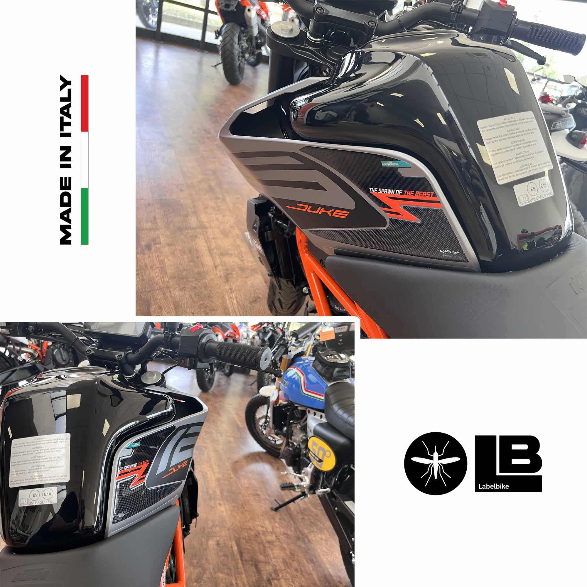 Protège-réservoir Autocollant BIKE-label Pour KTM 125 Duke - Orange - Diamètre 106 Mm - Protection Rayures - Fabriqué En Allemagne