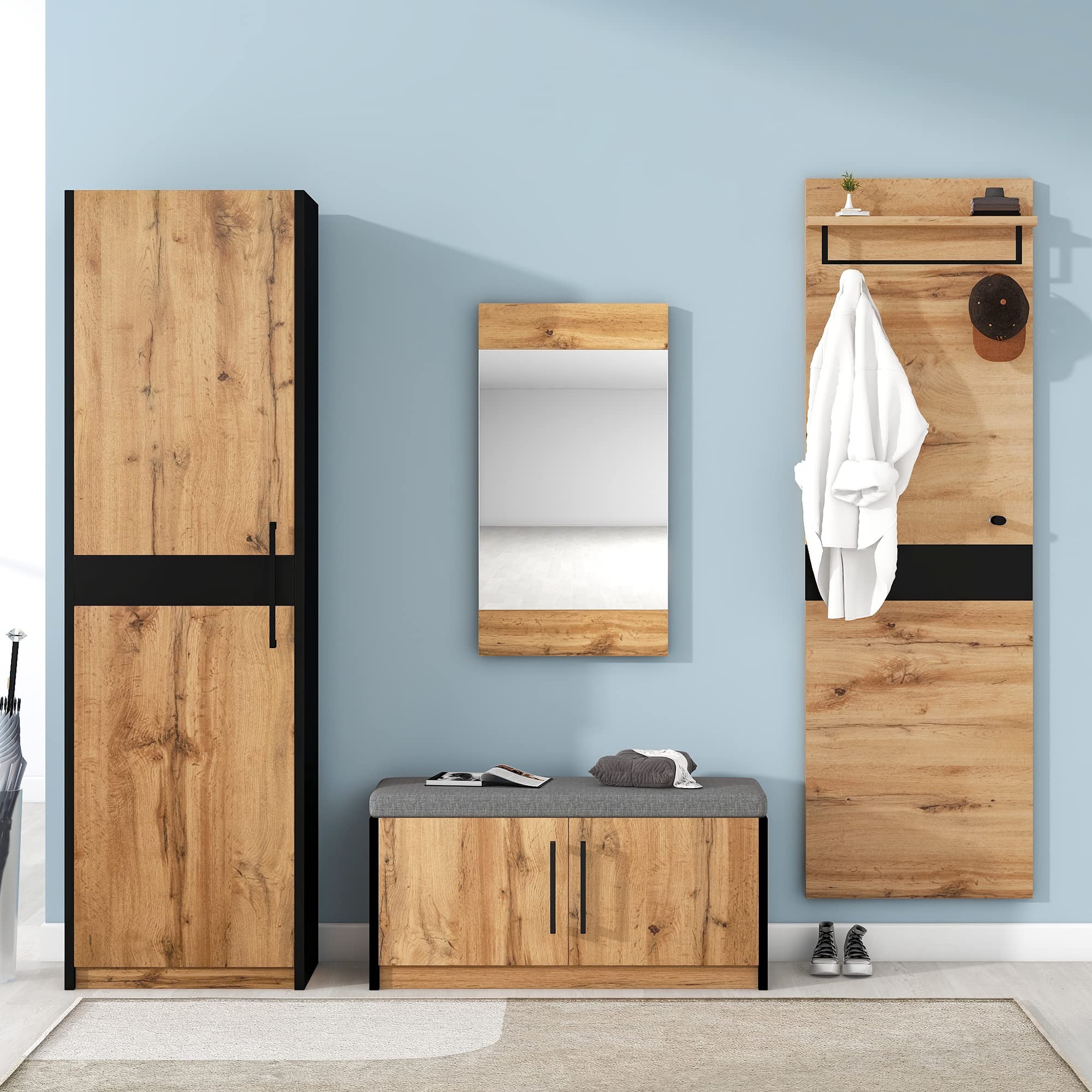 Recibidores Modernos KAZZIO Juego De Percheros De Piezas Con