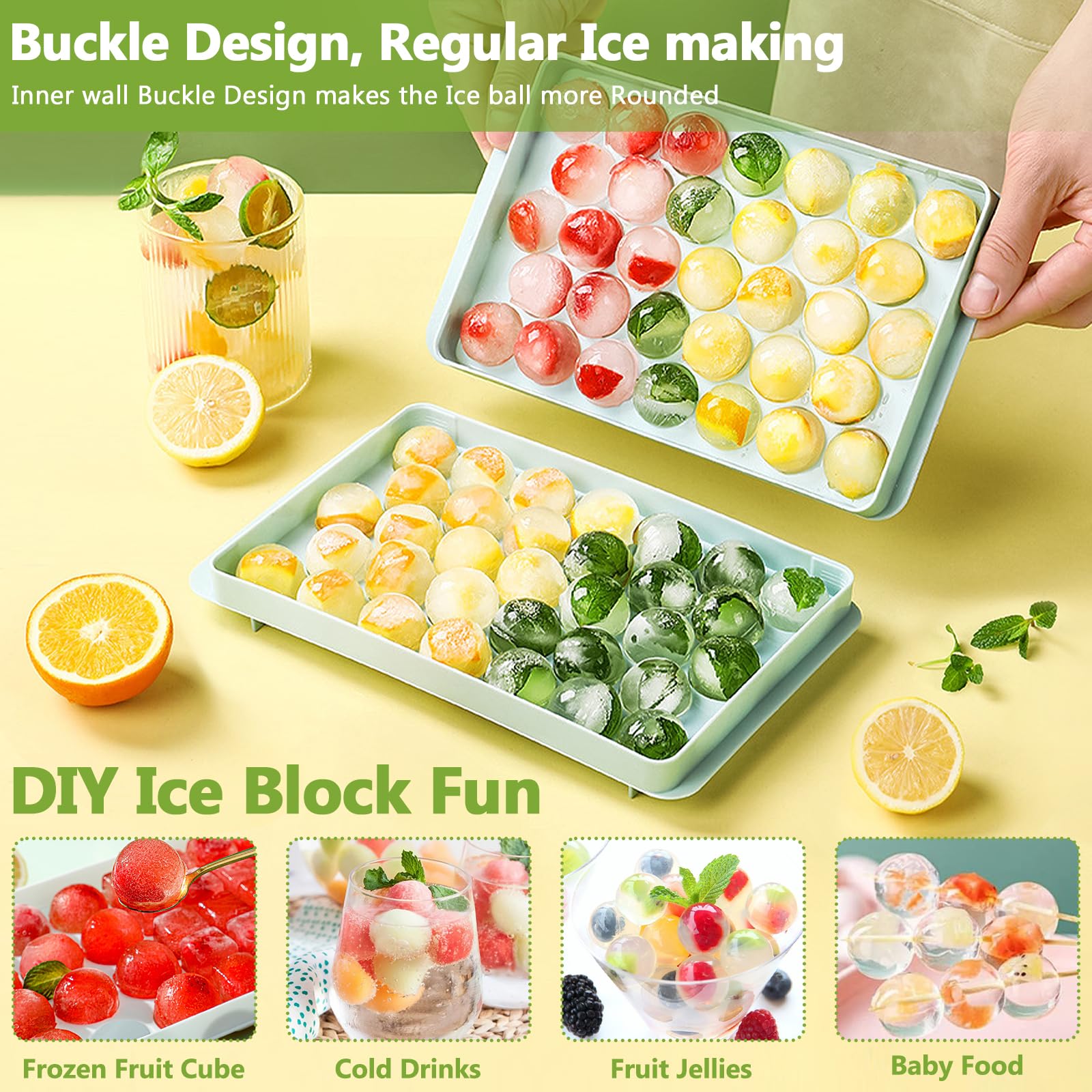 Kugel Eiswürfelformen Mit Deckel - Perfekte Runde Eiswürfel Für Whisky & Cocktails