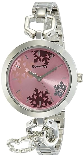 Sonata Charmed Analog Pink Dial Girls Watch NL8147SM01/NN8147SM01