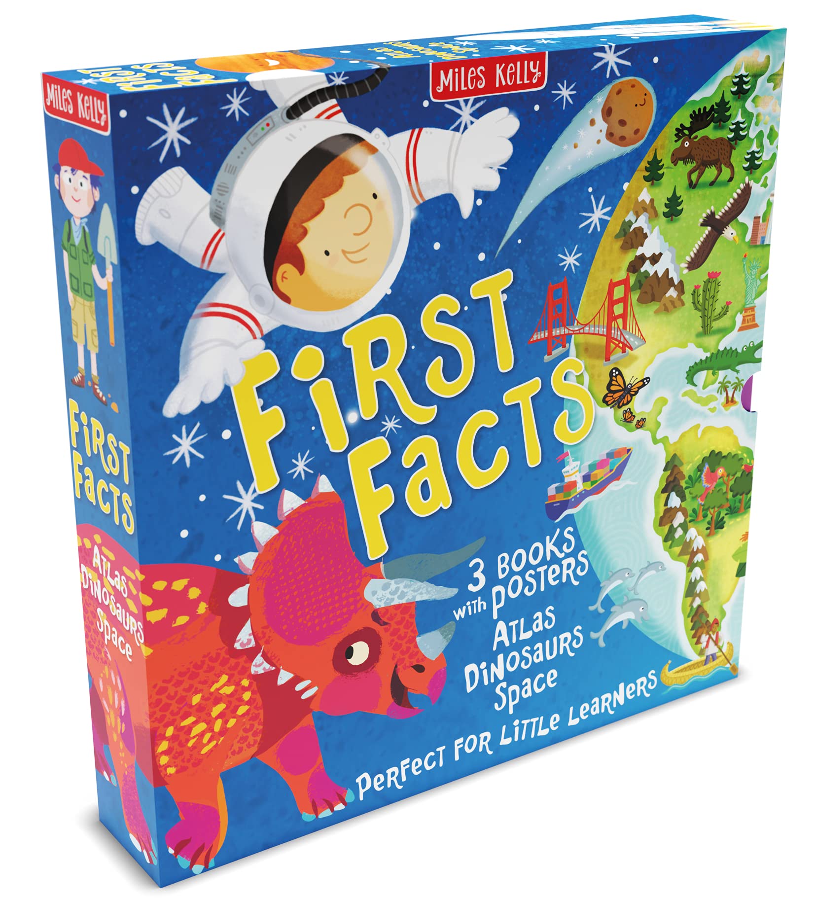 Miles Kelly Publishing Ltd First Facts Slipcase: Three hardback books that kids will love to learn with. Includes 3 wall posters!