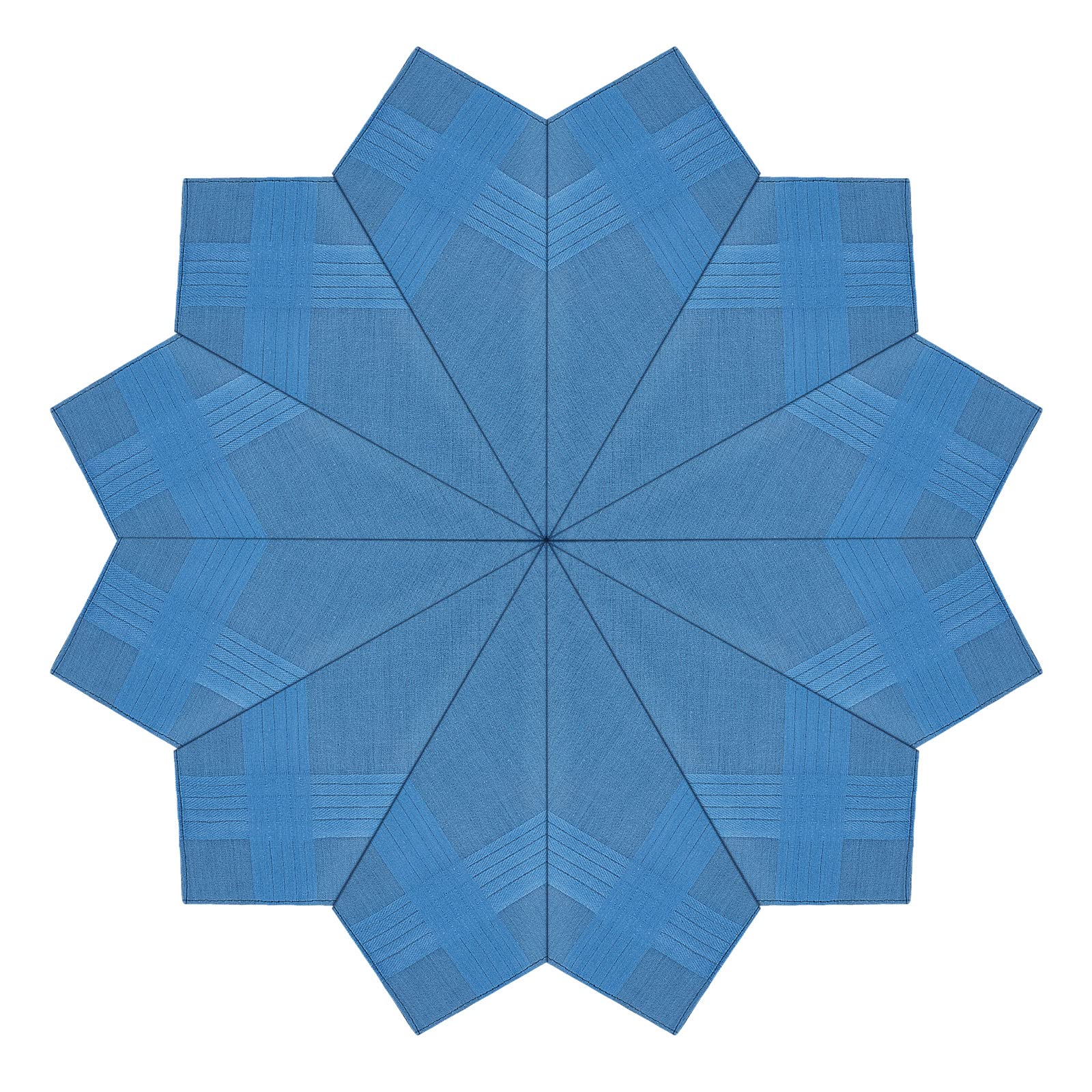 Selected Hanky100% Pure Cotton Handkerchiefs with Stiching Assorted Color