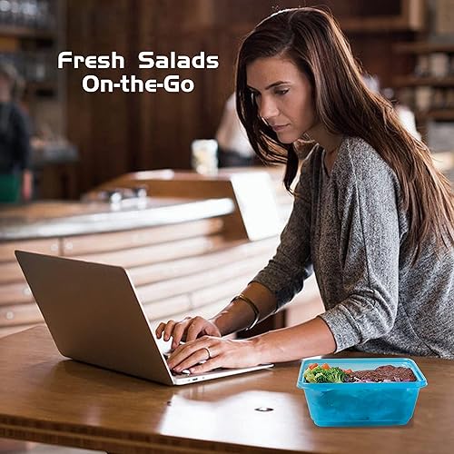 Miniatura 2 de Paquete de 15 recipientes de plástico reutilizables para almacenamiento de alimentos, cajas Bento, contenedor de preparación de comidas para comida