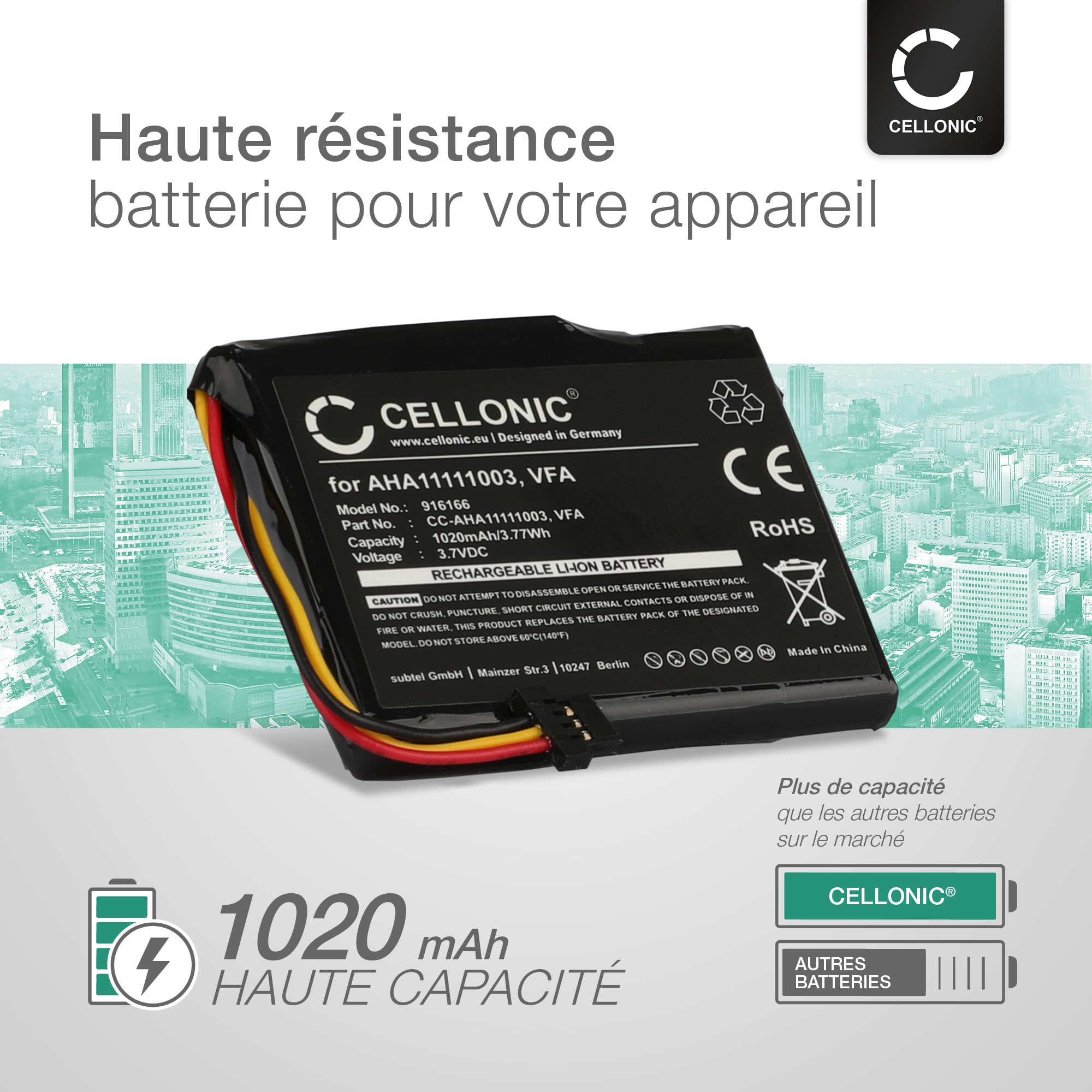Fuworance 3,7V 1200mAh Akku Batterien Kompatibel Mit Tomtom GPS Go 60/600/61, Start 60, One 4th Edition, Start 62XL 30 XL 350 XXL 540 XXL 540s, One XL Europe/Regional AHA11111009 Reparaturwerkzeug