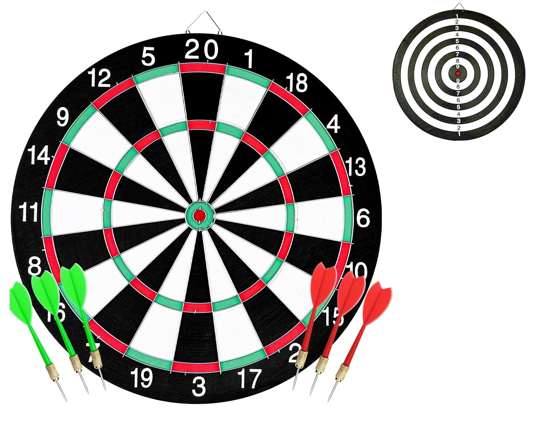 Gioco Bersaglio Freccette con 6 Frecce in Acciaio Tiro al Bersaglio Double Face cm 36 Gioco Dardi Freccette tiro al Bersaglio Tabellone Tiro a Segno Bambini Adulti Gioco Freccette Professionale